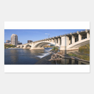 Pegatina Rectangular Tercer puente de la avenida en Minneapolis