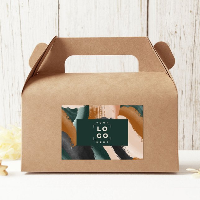 Pegatina Rectangular Terracota, abstracto verde pintado mínimo moderno (Subido por el creador)