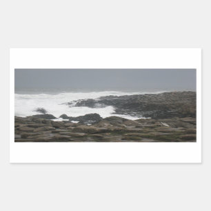 Pegatina Rectangular Terraplén de Giants, Irlanda del Norte
