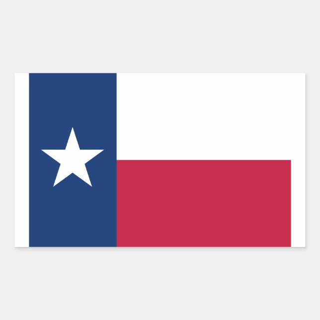 Pegatina Rectangular Texas (Anverso)