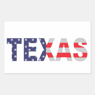 Pegatina Rectangular Texas