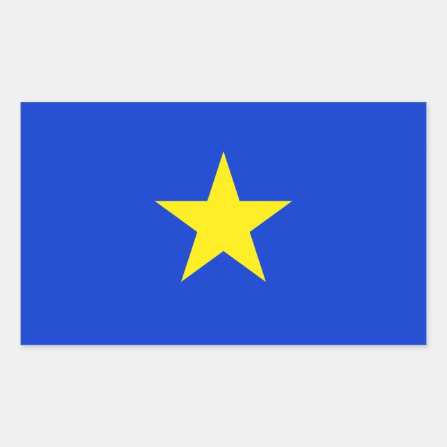 Pegatina Rectangular Texas, Bandera de Texas (1836-1839) (Anverso)