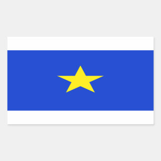 Pegatina Rectangular Texas, Bandera de Texas (1836-1839)
