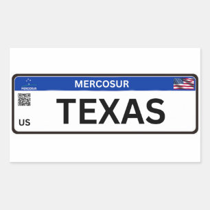 Pegatina Rectangular Texas Mercosur