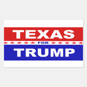 Pegatina Rectangular Texas Para Trump