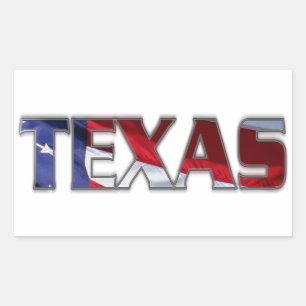 Pegatina Rectangular Texas Patriótico