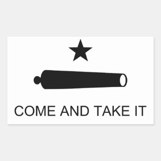 Pegatina Rectangular Texas, ven y tómalo