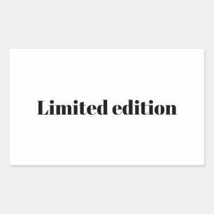 Pegatina Rectangular Texto de edición limitada