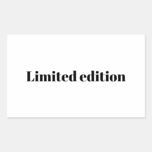 Pegatina Rectangular Texto de edición limitada (Anverso)