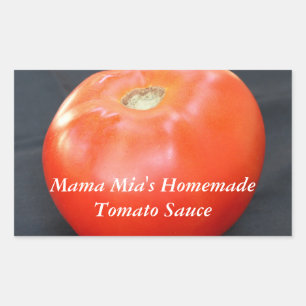Pegatina Rectangular Texto de Personalizable de tomate de Jersey