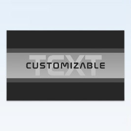 Pegatina Rectangular Texto en capas personalizable moderno | Negro y gr