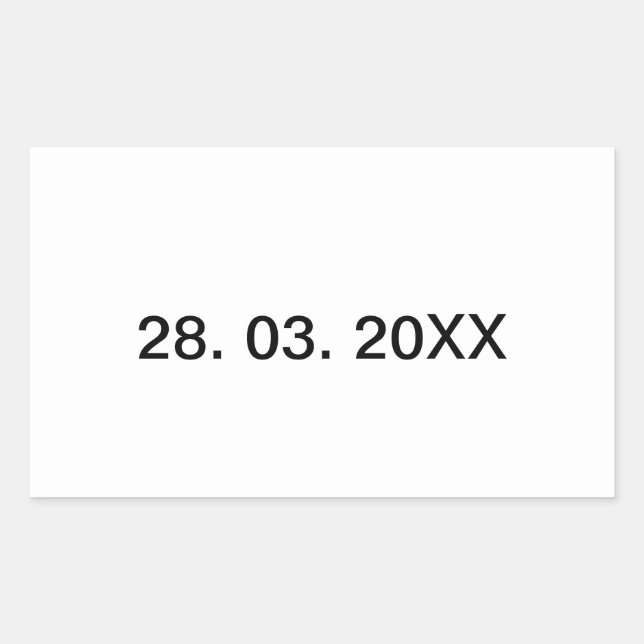 Pegatina Rectangular Texto personal editable útil (Anverso)