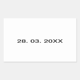 Pegatina Rectangular Texto personal útil editable