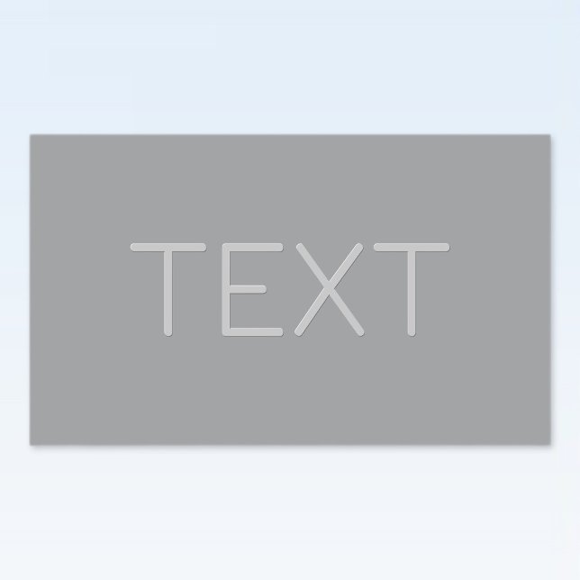 Pegatina Rectangular Texto simple con apariencia tridimensional | Gris (Subido por el creador)
