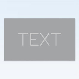 Pegatina Rectangular Texto simple de 3 dimensiones | Gris