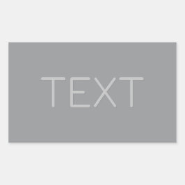Pegatina Rectangular Texto simple de 3 dimensiones | Gris