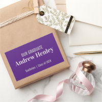 Texto simple Púrpura Graduación partidaria