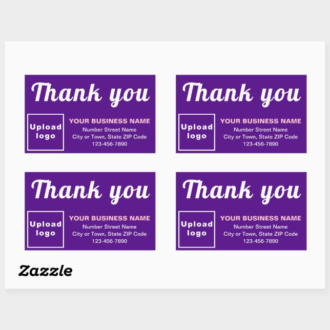 Pegatina Rectangular Textos de agradecimiento a los negocios sobre mora (Hoja)