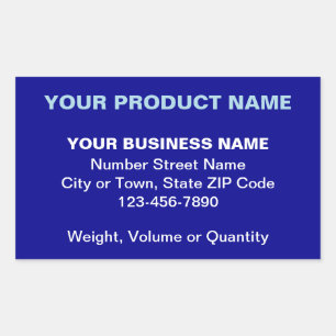 Pegatina Rectangular Textos simples y minimalistas de productos comerci