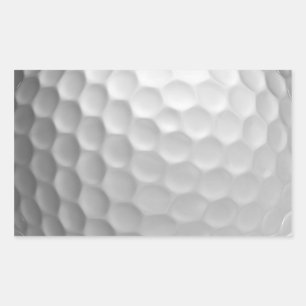 Pegatina Rectangular Textura de Bola de Golf Blanca con Hoyuelos