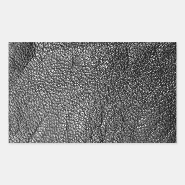 Pegatina Rectangular Textura de cuero (Anverso)