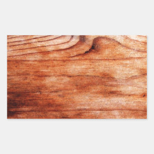 Pegatina Rectangular Textura de grano de madera