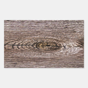 Pegatina Rectangular Textura de grano de madera
