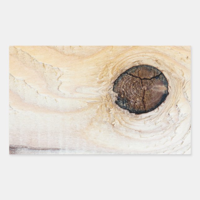Pegatina Rectangular Textura de madera (Anverso)