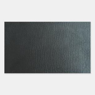Pegatina Rectangular Textura falsa de cuero negro
