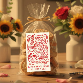 Pegatina Rectangular That's Amore Italian Food CUSTOM Bridal Shower