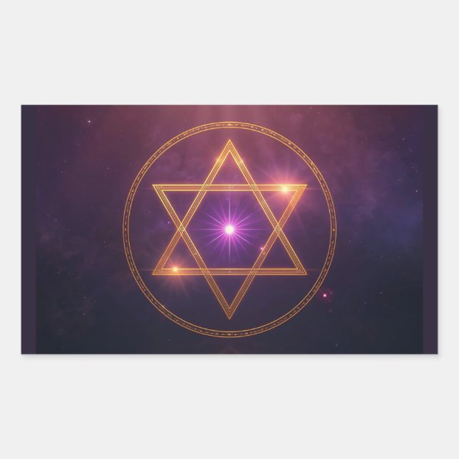 Pegatina Rectangular The Cosmic Star of Enlightened Balance (Anverso)
