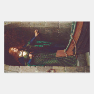 Pegatina Rectangular The Keys, c. 1909 por Edmund Blair Leighton