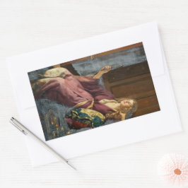 Pegatina Rectangular The Minx (by John Collier)