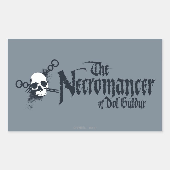 Pegatina Rectangular The Necromancer Name (Anverso)
