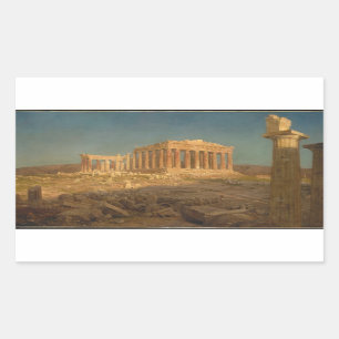 Pegatina Rectangular The Parthenon - Frederic Edwin Church (1871)