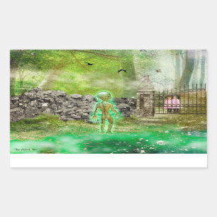 Pegatina Rectangular The Silent Visitor