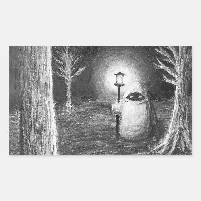 Pegatina Rectangular The Wanderer (Anverso)