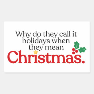 Pegatina Rectangular They mean Christmas