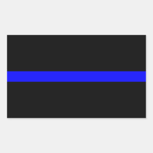 Pegatina Rectangular Thin Blue Line Memorial Simbólico en