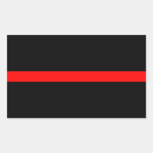 Pegatina Rectangular Thin Red Line Memorial Simbólico en