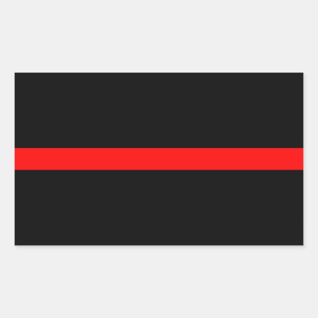 Pegatina Rectangular Thin Red Line Memorial Simbólico en (Anverso)