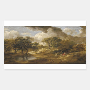 Pegatina Rectangular Thomas Gainsborough - Paisaje en Suffolk