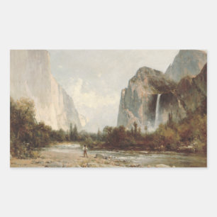 Pegatina Rectangular Thomas Hill - Yosemite, Bridal Veil Falls