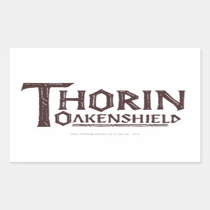 Pegatina Rectangular THORIN OAKENSHIELD™ Logo Brown