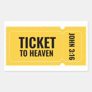 Pegatina Rectangular Ticket al cielo