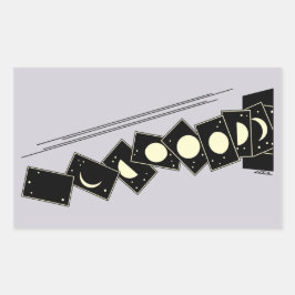 Pegatina Rectangular Tiempo cayendo a través de un agujero