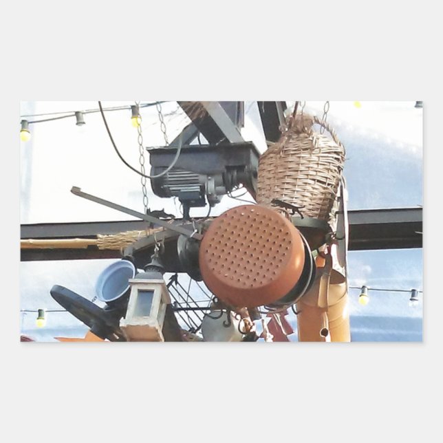 Pegatina Rectangular Tiempo de invierno (Anverso)