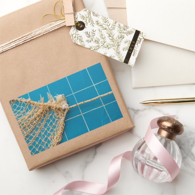 Pegatina Rectangular Tiempos de la piscina (Regalar)