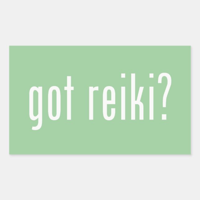 Pegatina Rectangular ¿Tienes Reiki? (Anverso)