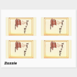 Pegatina Rectangular Time to Relax yellow Rectangular Sticker Label